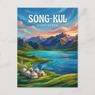 Sjö Song-Kul Kirgizistan Vykort
