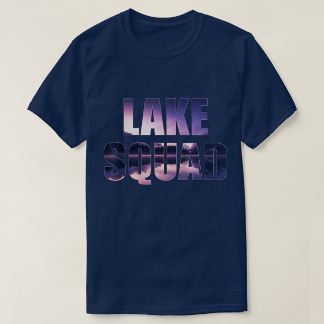 Sjö Squad Dock Sunset Wakeboarder Power Boat  T Shirt (Design framsida)