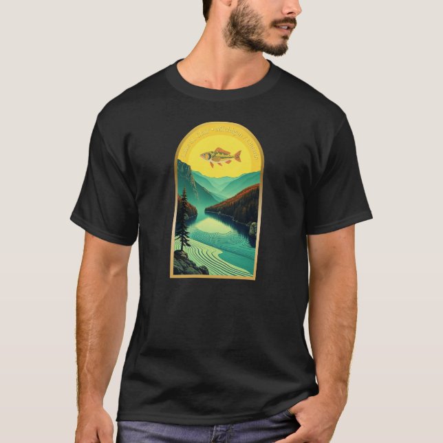 Sjö St Clair Ontario Michigan fish T-Shirt (Framsida)