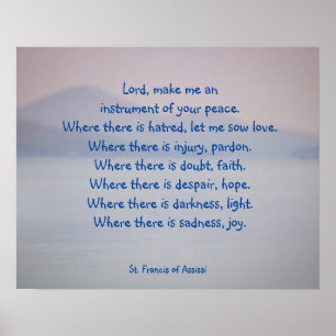 Sjö St. Francis Assissi Prayer Poster