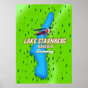 Sjö Starnberg Bavaria - Tyskland reseaffisch Poster