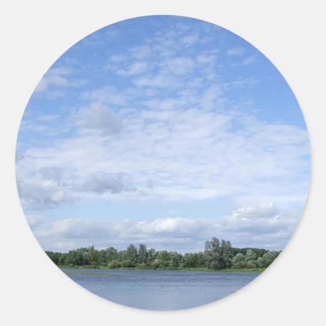 Sjö Stickers Runt Klistermärke (Framsida)