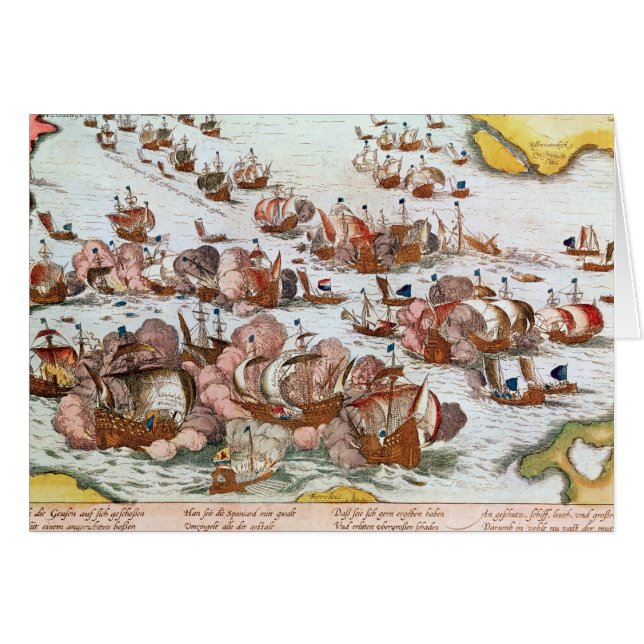 Sjö- strid hälsningskort (Framsidan Horizontal)