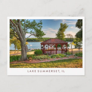 Sjö Summerset Illinois Gazebo Vykort