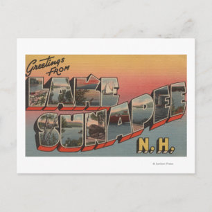 Sjö Sunapee, New Hampshire - Large Brev Vykort