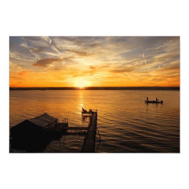 Sjö Sunrise Fototryck (Framsidan)
