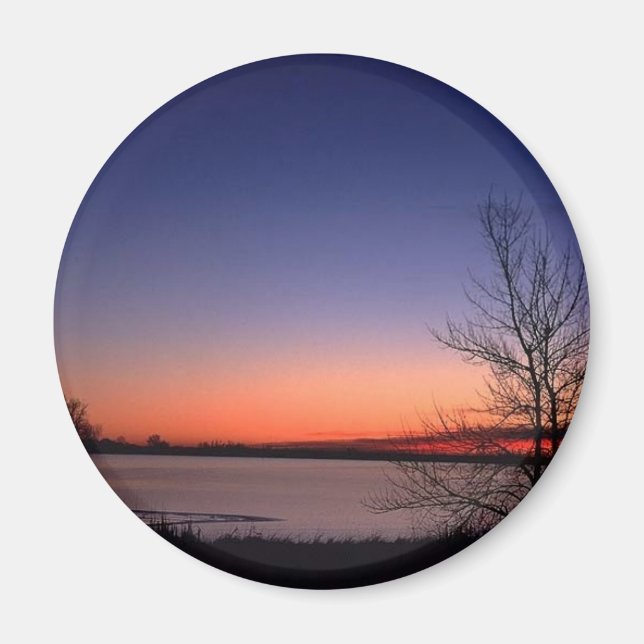 Sjö Sunrise Magnet (Framsidan)