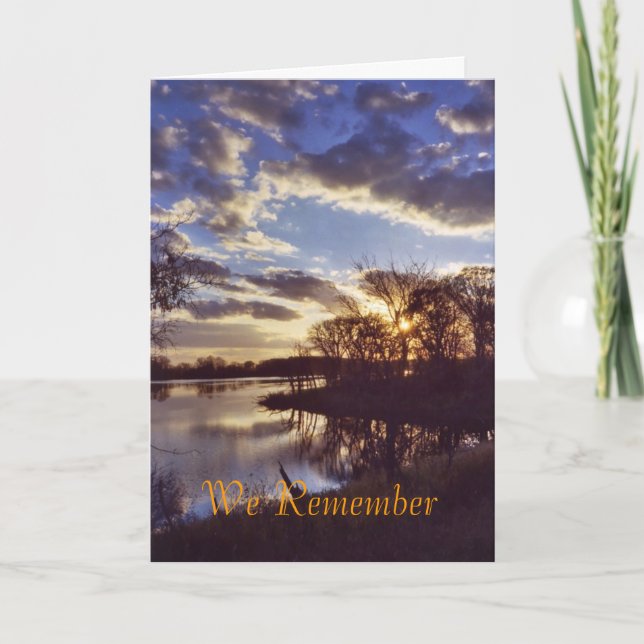 Sjö sunset1 kort (Framsida)