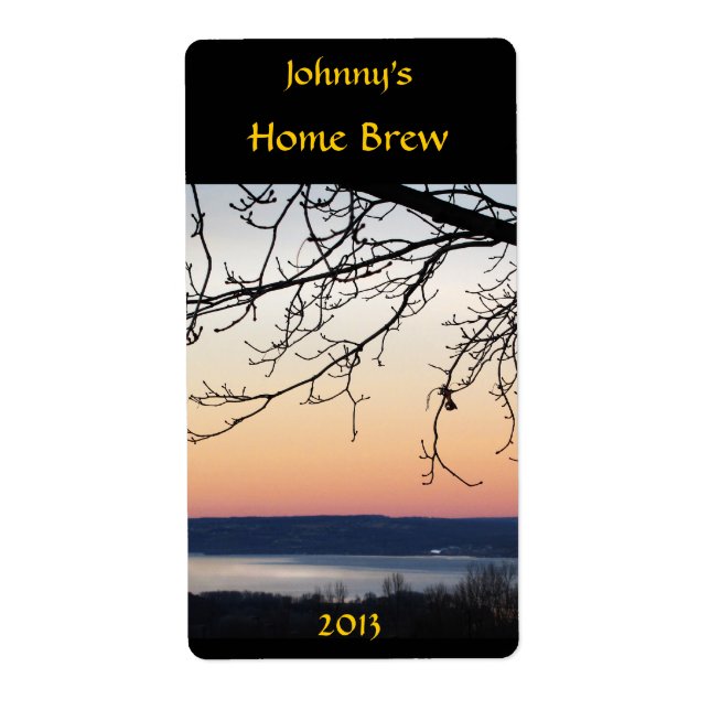 Sjö Sunset Beer-etikett Fraktsedel (Framsidan)