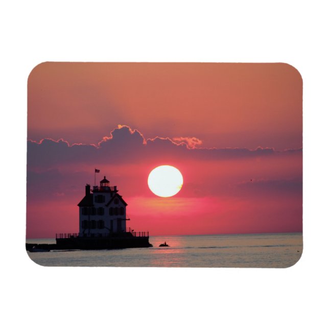 Sjö Sunset Magnet (Horisontell)