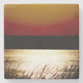 Sjö Sunset Stenunderlägg