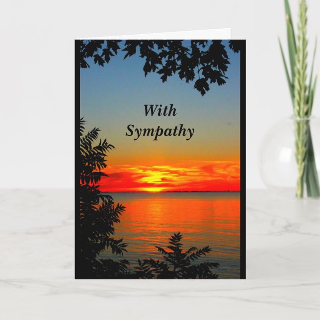 Sjö Sunset Sympathy Card Kort (Framsida)