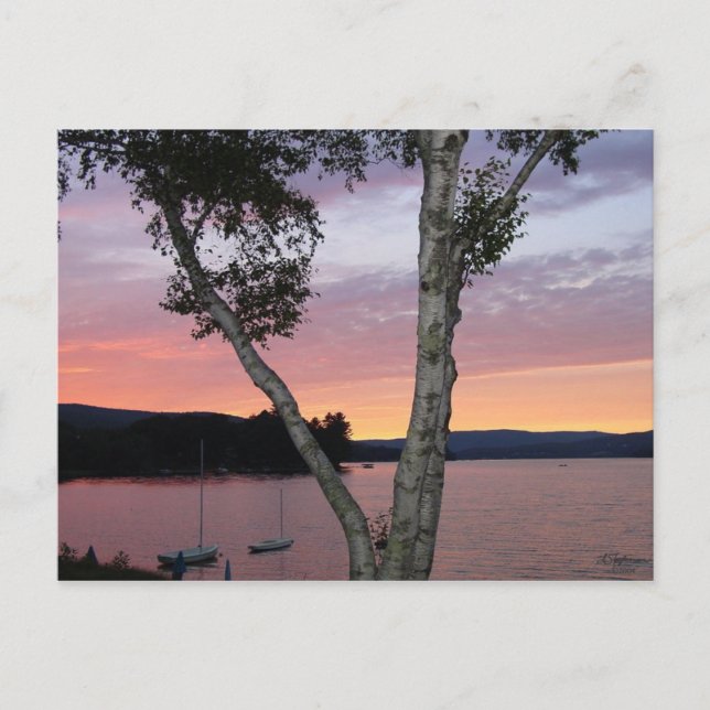 Sjö Sunset-vykort Vykort (Framsida)