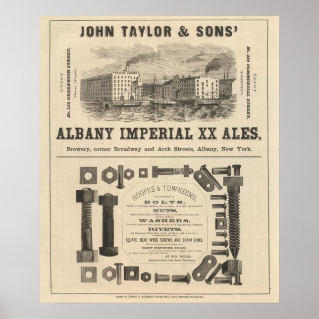 Sjö Superior Iowa och Minnesota Advertisement Poster (Framsidan)