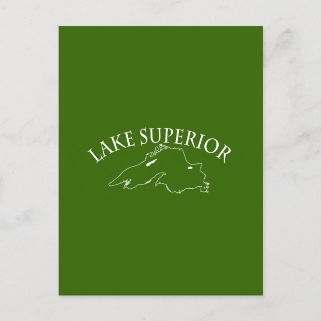 Sjö Superior Karta Vykort (Framsida)