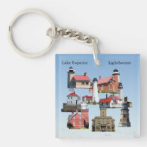 Sjö Superior Lighthouses akrylic nyckelring