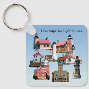 Sjö Superior Lighthouses metall nyckelring