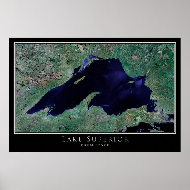 Sjö Superior Satellite Poster Karta (Framsidan)