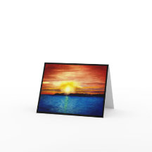 Sjö Superior sunset vattencolor sympati