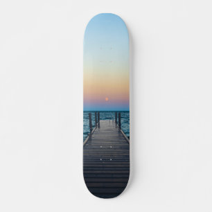 Sjö Superior Sunset vid Dock Mini Skateboard Bräda 18,5 Cm
