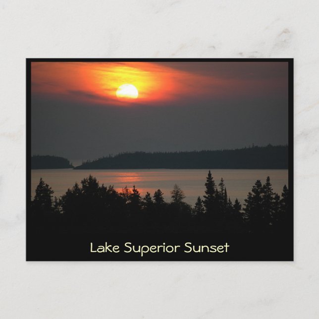 Sjö Superior Sunset Vykort (Framsida)