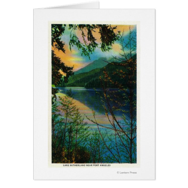 Sjö Sutherland new Port Angeles, WA Hälsningskort (Framsidan)