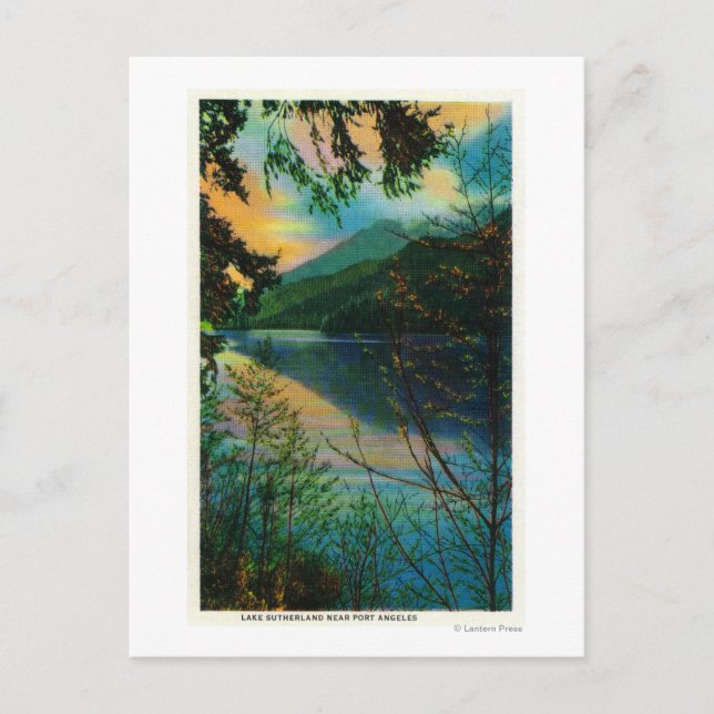 Sjö Sutherland new Port Angeles, WA Vykort (Framsida)