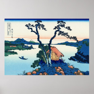 Sjö Suwa, av Katsushika Hokusai Poster