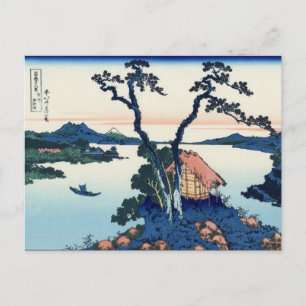 Sjö Suwa i provinsen Shinano (av Hokusai) Vykort