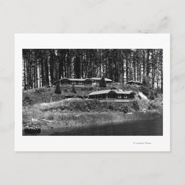 Sjö Tahkenitch tar hand om kabiner på Oregon Kuste Vykort (Framsida)