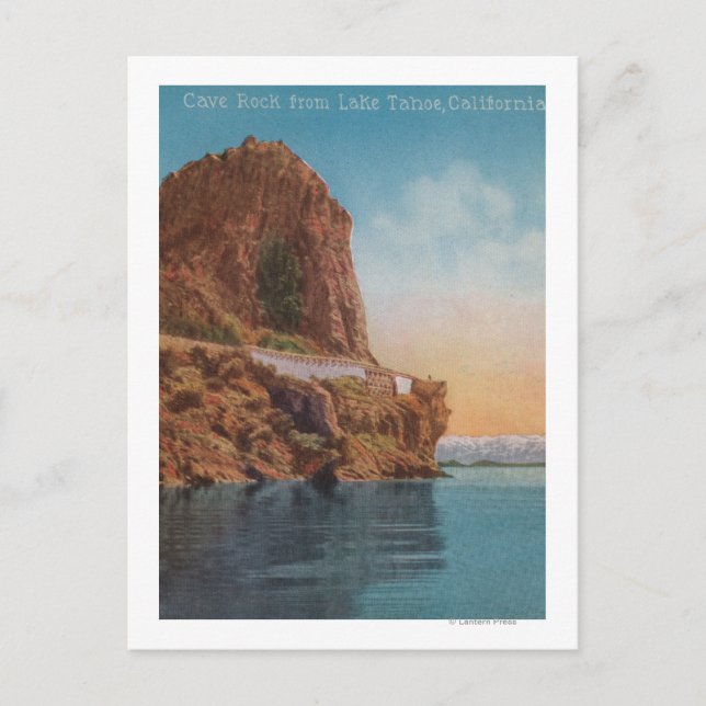 Sjö Tahoe, CA - Cave Sten från Sjö-vyn Vykort (Framsida)