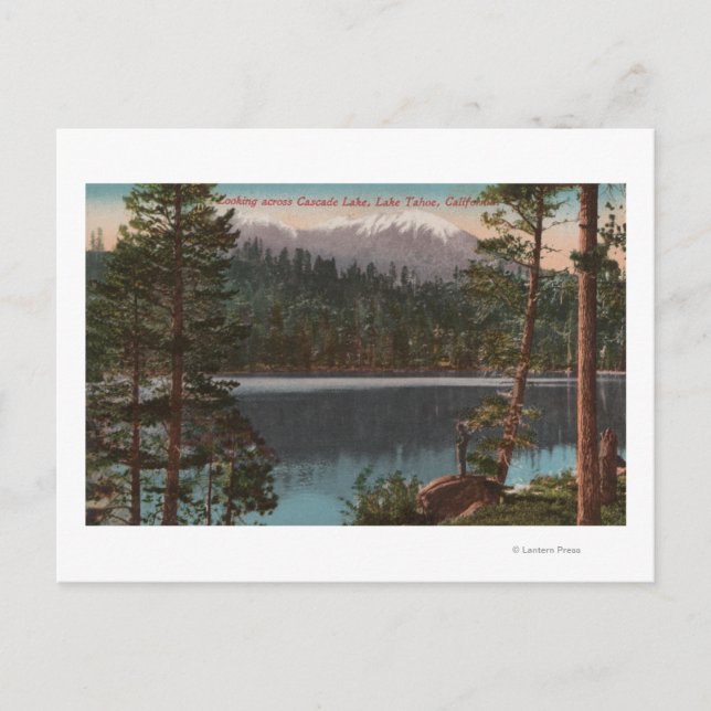 Sjö Tahoe, CA - Tittar över Cascade Sjö Vykort (Framsida)