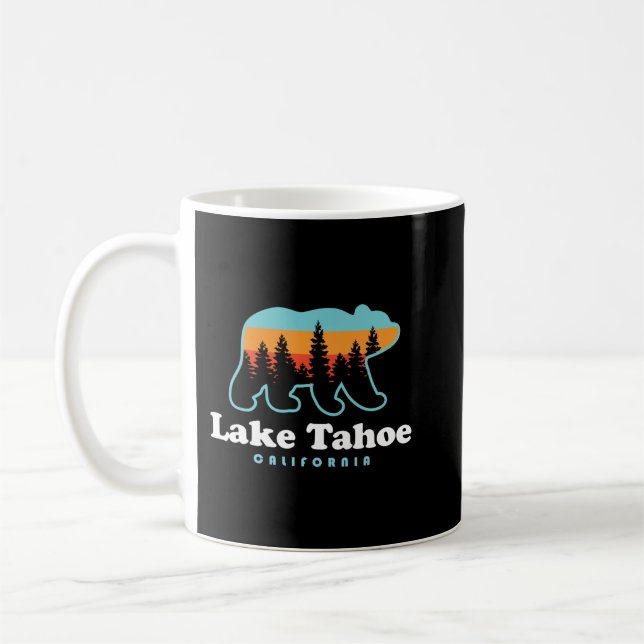 Sjö Tahoe California Bear Mountains Hiking Pullov Kaffemugg (Vänster)