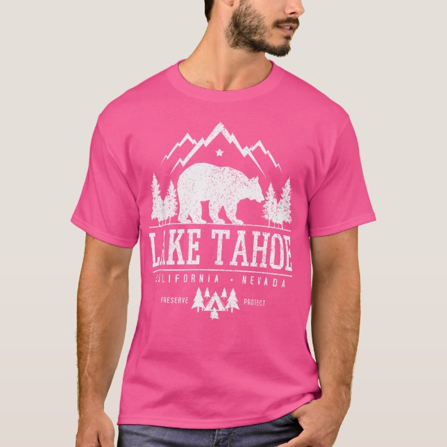 Sjö Tahoe California - Bear Mountains Nature Camp T Shirt (Framsida)