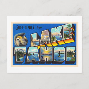 Sjö Tahoe California CA Large Brev vykort
