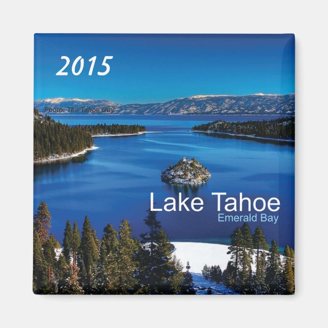 Sjö Tahoe California Fridge Magnet Change År (Framsidan)