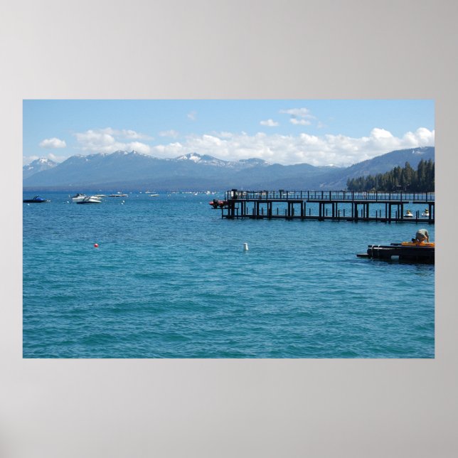 Sjö Tahoe California Nature Photography Poster (Framsidan)
