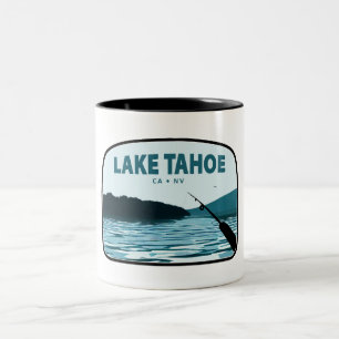 Sjö Tahoe California Nevada Fishing Rod Två-Tonad Mugg