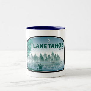 Sjö Tahoe California Nevada Hjort Två-Tonad Mugg