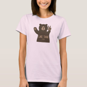 Sjö Tahoe California Nevada Peace Bear T Shirt