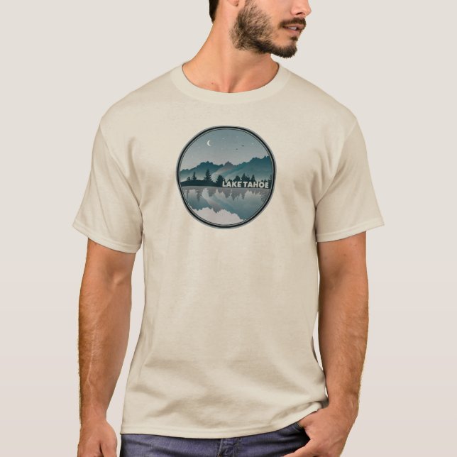 Sjö Tahoe California Nevada Reflection T Shirt (Framsida)