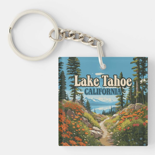 Sjö Tahoe California Nevada Retro Travel (Framsidan)
