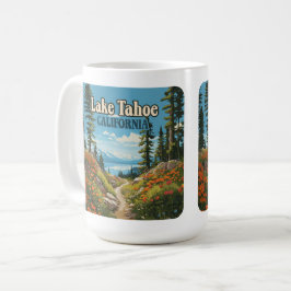Sjö Tahoe California Nevada Retro Travel Kaffemugg