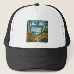 Sjö Tahoe California Nevada Retro Travel Keps