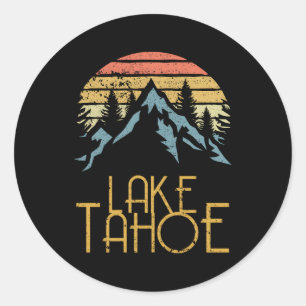 Sjö Tahoe California Nevada Runt Klistermärke