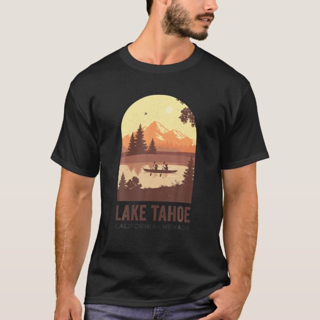 Sjö Tahoe California Nevada Summer Kayaking vid La T Shirt (Framsida)