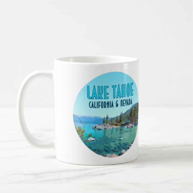 Sjö Tahoe California Nevada Vintage Kaffemugg (Vänster)