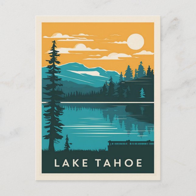 Sjö Tahoe California Nevada Vykort (Framsida)