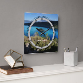 Sjö Tahoe California Souvenir Anpassningsbar jul Fyrkantig Klocka