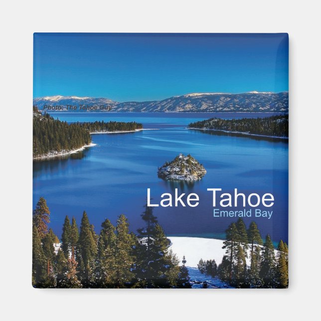 Sjö Tahoe California Travel Photo Fridge Magnets Magnet (Framsidan)